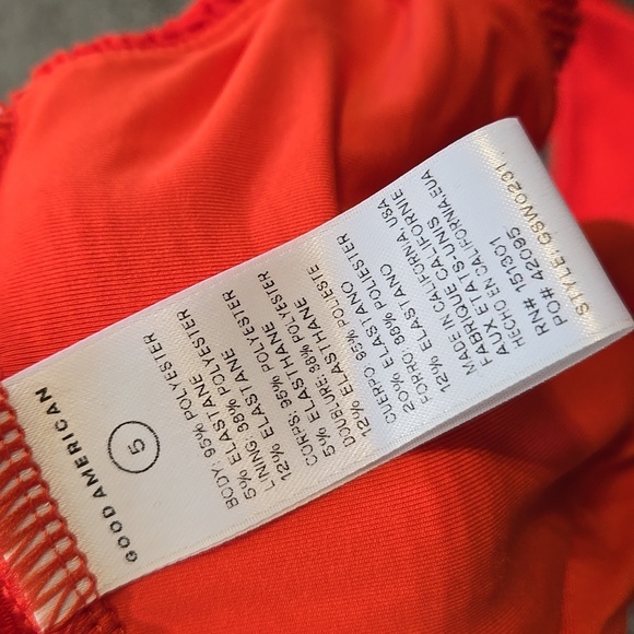 NWT Good American Women Always Fits Swim Bikini Bright Poppy Bra Sz 5/2XL - Picture 10 of 11